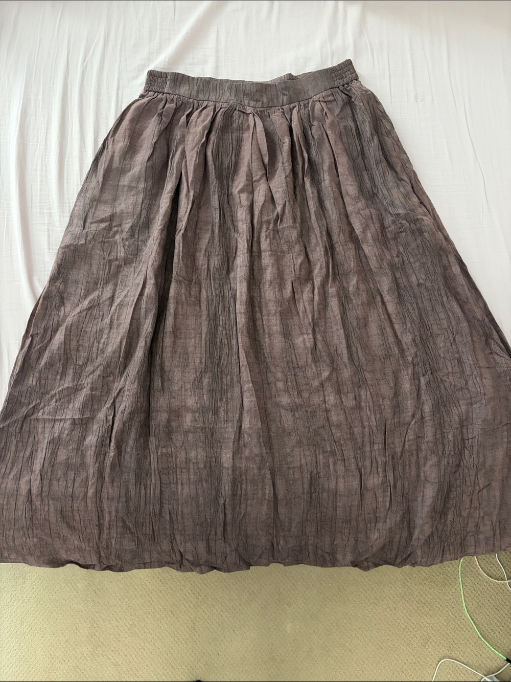 Lintico lyocell Textured pleated waist Skirt in rosemund Size Small NWT